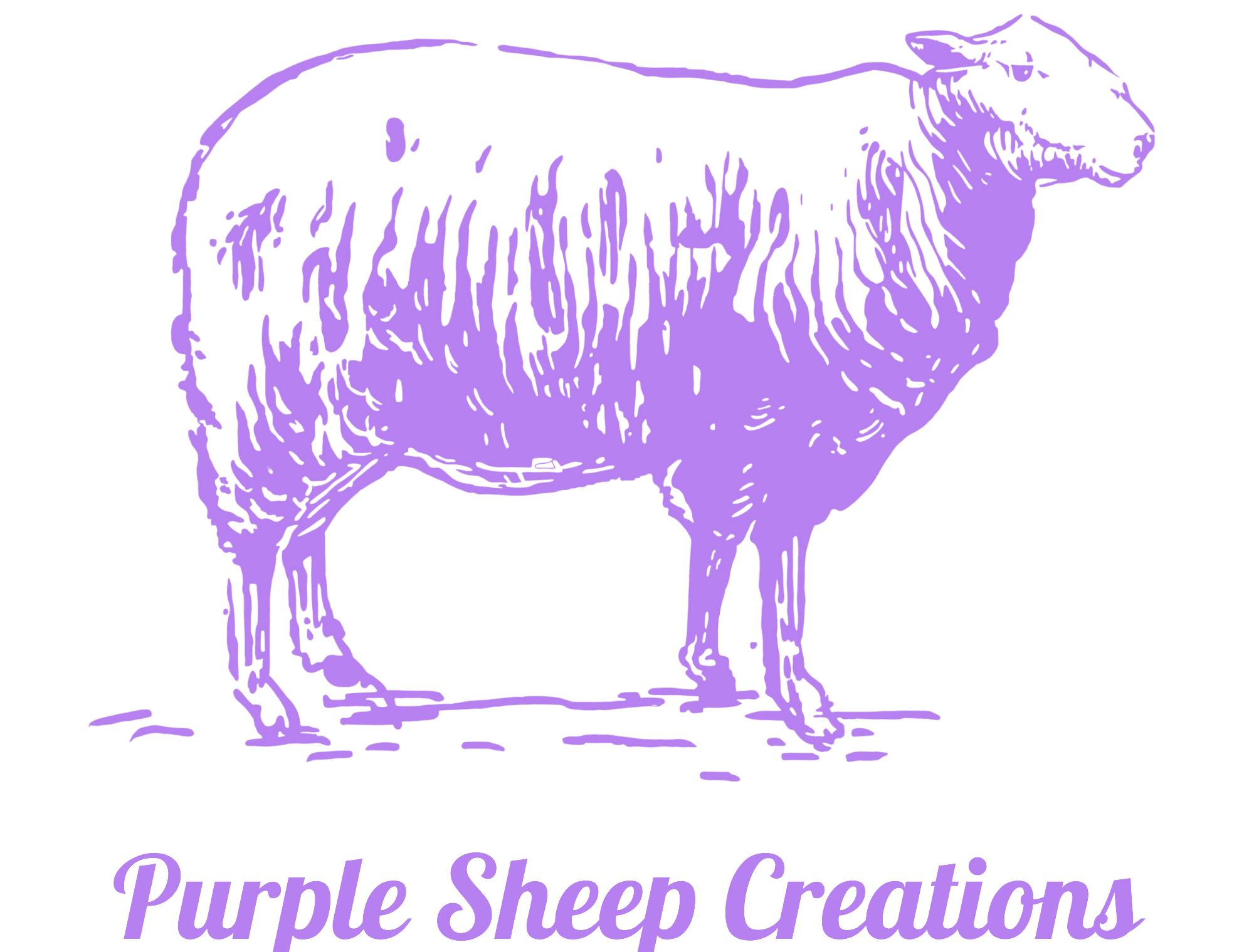 purple sheep logo with title